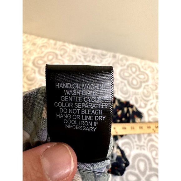 Audrey Whitmore Greenwhich Elbow Sleeve Wrap Dress geometric Print size 2x EUC - Picture 16 of 16